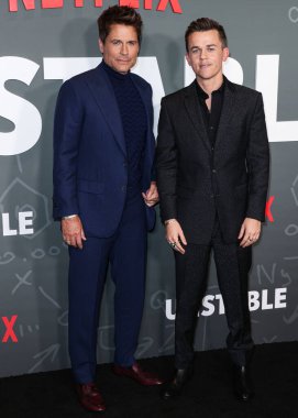 Rob Lowe ve oğlu John Owen Lowe Netflix 'in' istikrarsız '1. sezonunun Los Angeles Premiere' ine 23 Mart 2023 'te Hollywood, Los Angeles, Kaliforniya, ABD' deki Netflix Tudum Tiyatrosu 'nda geldiler.. 