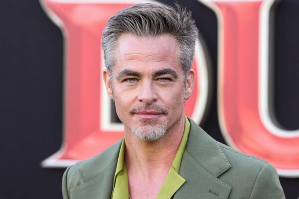 American actor Chris Pine arrives at the Los Angeles Premiere Of Paramount Pictures' and eOne's 'Dungeons & Dragons: Honor Among Thieves' held at the Regency Village Theatre on March 26, 2023 in Westwood, Los Angeles, California, United States. 