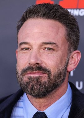 American actor and filmmaker Ben Affleck arrives at the World Premiere Of Amazon Studios' And Skydance Media's 'Air' held at the Regency Village Theatre on March 27, 2023 in Westwood, Los Angeles, California, United States.  clipart