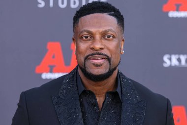 Amerikalı stand-up komedyeni ve aktör Chris Tucker, 27 Mart 2023 'te Westwood, Los Angeles, Kaliforniya, ABD' deki Regency Village Theatre 'da düzenlenen Amazon Stüdyolarının ve Skydance Media' nın 'Air' in dünya prömiyerine geldi.. 