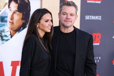 Luciana Barroso ve kocası Matt Damon, 27 Mart 2023 'te Westwood, Los Angeles, Kaliforniya, ABD' deki Regency Village Theatre 'da düzenlenen Amazon Stüdyolarının Dünya Premiere ve Skydance Media' ya geldiler..
