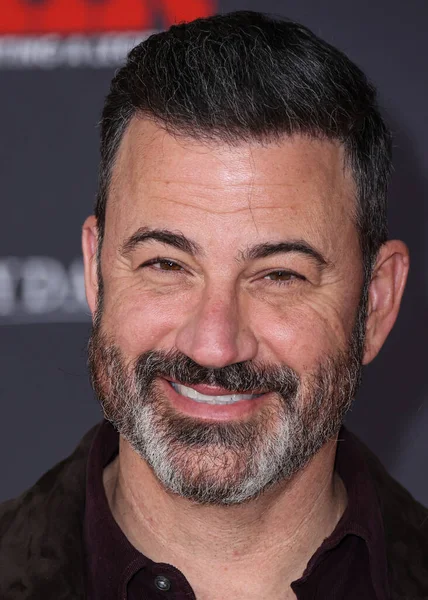 Amerikansk Värd Komiker Författare Och Producent Jimmy Kimmel Anländer Till — Stockfoto