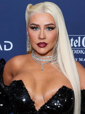 Amerikalı şarkıcı, söz yazarı, oyuncu ve televizyon kişiliği Christina Aguilera, 30 Mart 2023 'te Beverly Hilton Hotel' de düzenlenen 34. Yıllık GLAAD Medya Ödülleri 'ne geldi.. 