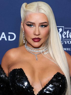 Amerikalı şarkıcı, söz yazarı, oyuncu ve televizyon kişiliği Christina Aguilera, 30 Mart 2023 'te Beverly Hilton Hotel' de düzenlenen 34. Yıllık GLAAD Medya Ödülleri 'ne geldi.. 