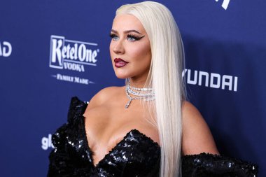 Amerikalı şarkıcı, söz yazarı, oyuncu ve televizyon kişiliği Christina Aguilera, 30 Mart 2023 'te Beverly Hilton Hotel' de düzenlenen 34. Yıllık GLAAD Medya Ödülleri 'ne geldi.. 