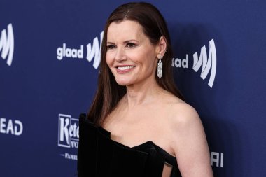 Amerikalı aktris ve yapımcı Geena Davis, 30 Mart 2023 'te Beverly Hilton Hotel' de düzenlenen 34. Geleneksel GLAAD Medya Ödülleri 'ne geldi.. 