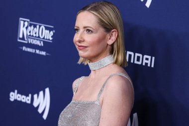 Amerikalı aktris Sarah Michelle Gellar, 30 Mart 2023 'te Beverly Hilton Hotel' de düzenlenen 34. Geleneksel GLAAD Medya Ödülleri 'ne geldi.. 