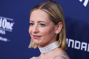 Amerikalı aktris Sarah Michelle Gellar, 30 Mart 2023 'te Beverly Hilton Hotel' de düzenlenen 34. Geleneksel GLAAD Medya Ödülleri 'ne geldi.. 