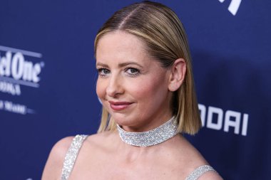 Amerikalı aktris Sarah Michelle Gellar, 30 Mart 2023 'te Beverly Hilton Hotel' de düzenlenen 34. Geleneksel GLAAD Medya Ödülleri 'ne geldi.. 