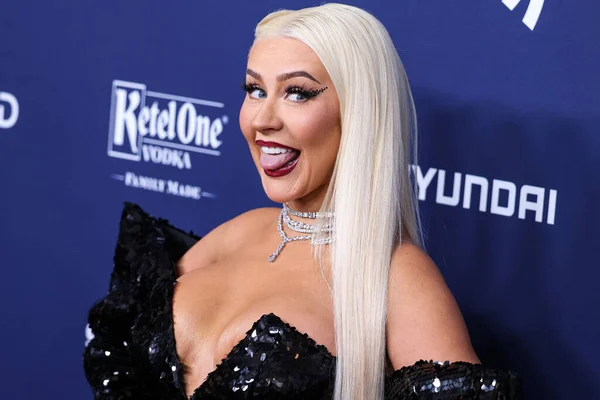 stock image American singer, songwriter, actress and television personality Christina Aguilera arrives at the 34th Annual GLAAD Media Awards Los Angeles held at The Beverly Hilton Hotel on March 30, 2023 in Beverly Hills, Los Angeles, California, United States. 