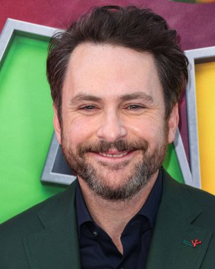 Amerikalı aktör, yazar ve podcaster Charlie Day, Los Angeles Universal Pictures, Nintendo And Illumination Entertainment 'ın Regal Cinemas LA Live & 4DX Movie' sindeki 