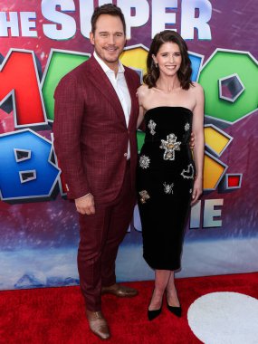 Amerikalı aktör Chris Pratt ve eşi / Amerikalı yazar Katherine Schwarzenegger, Los Angeles Universal Pictures, Nintendo And Illumination Entertainment 'ın 