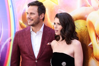 Amerikalı aktör Chris Pratt ve eşi / Amerikalı yazar Katherine Schwarzenegger, Los Angeles Universal Pictures, Nintendo And Illumination Entertainment 'ın 