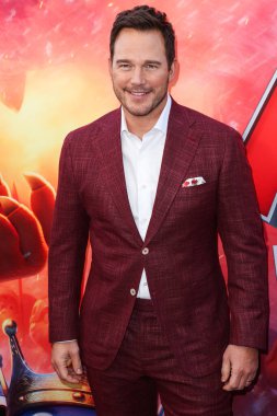 American actor Chris Pratt arrives at the Los Angeles Special Screening Of Universal Pictures, Nintendo And Illumination Entertainment's 'The Super Mario Bros. Movie' held at the Regal Cinemas LA Live & 4DX Movie on April 1, 2023 in Los Angeles, USA clipart