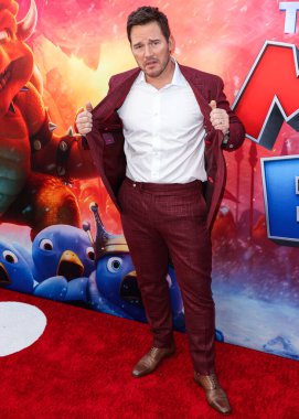 Amerikalı aktör Chris Pratt, Los Angeles Universal Pictures, Nintendo And Illumination Entertainment 'ın 