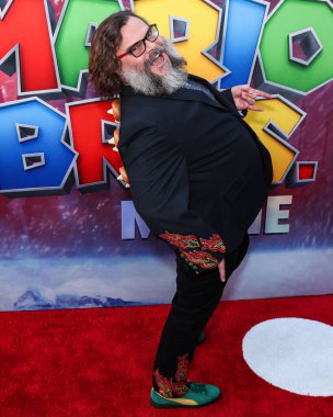 Jack Black, Los Angeles Universal Pictures, Nintendo and Illumination Entertainment 'ın 1 Nisan 2023' te Regal Cinemas LA Live & 4DX Movie 'de gerçekleştirdiği 