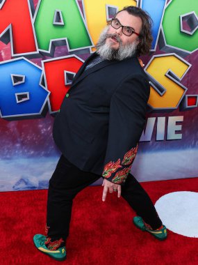 Jack Black, Los Angeles Universal Pictures, Nintendo and Illumination Entertainment 'ın 1 Nisan 2023' te Regal Cinemas LA Live & 4DX Movie 'de gerçekleştirdiği 