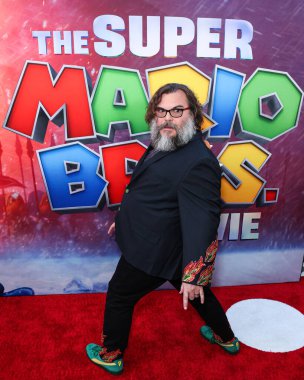 Jack Black, Los Angeles Universal Pictures, Nintendo and Illumination Entertainment 'ın 1 Nisan 2023' te Regal Cinemas LA Live & 4DX Movie 'de gerçekleştirdiği 
