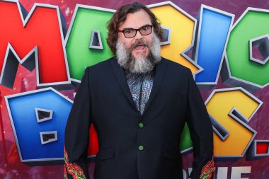 Jack Black, Los Angeles Universal Pictures, Nintendo and Illumination Entertainment 'ın 1 Nisan 2023' te Regal Cinemas LA Live & 4DX Movie 'de gerçekleştirdiği 