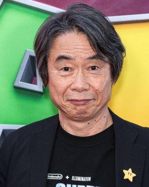  Shigeru Miyamoto, Los Angeles Universal Pictures, Nintendo And Illumination Entertainment 'ın 1 Nisan 2023' te Los Angeles 'taki Regal Sineması' nda gerçekleştirilen 