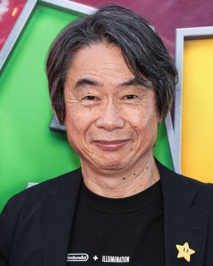  Shigeru Miyamoto, Los Angeles Universal Pictures, Nintendo And Illumination Entertainment 'ın 1 Nisan 2023' te Los Angeles 'taki Regal Sineması' nda gerçekleştirilen 