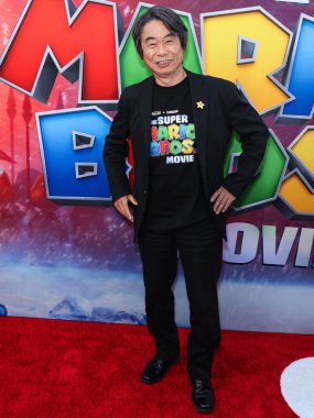  Shigeru Miyamoto, Los Angeles Universal Pictures, Nintendo And Illumination Entertainment 'ın 1 Nisan 2023' te Los Angeles 'taki Regal Sineması' nda gerçekleştirilen 