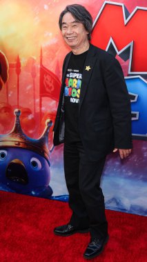  Shigeru Miyamoto, Los Angeles Universal Pictures, Nintendo And Illumination Entertainment 'ın 1 Nisan 2023' te Los Angeles 'taki Regal Sineması' nda gerçekleştirilen 