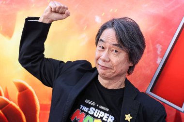  Shigeru Miyamoto, Los Angeles Universal Pictures, Nintendo And Illumination Entertainment 'ın 1 Nisan 2023' te Los Angeles 'taki Regal Sineması' nda gerçekleştirilen 