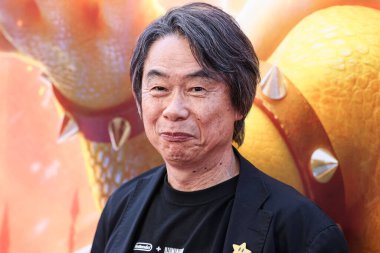  Shigeru Miyamoto, Los Angeles Universal Pictures, Nintendo And Illumination Entertainment 'ın 1 Nisan 2023' te Los Angeles 'taki Regal Sineması' nda gerçekleştirilen 
