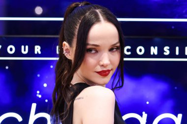 Amerikalı şarkıcı ve aktris Dove Cameron Apple TV + 'Schmigadoon' a geldi! Sezon 2, Emmy FYC (Sizin Düşünceleriniz İçin), Şaban Medya Merkezi 'nde 13 Nisan 2023 tarihinde Kuzey Hollywood, Los Angeles, Kaliforniya' da düzenlenen etkinlik.