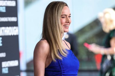 Amerikalı aktris Brie Larson, 15 Nisan 2023 'te ABD' nin Kaliforniya eyaletinin Los Angeles kentinde düzenlenen Akademi Sinema Müzesi 'nde düzenlenen 9.. 