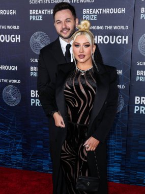 Matthew Rutler ve eşi Christina Aguilera, 15 Nisan 2023 'te Los Angeles, Kaliforniya, ABD' deki Akademi Sinema Müzesi 'nde düzenlenen 9..