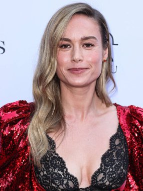 American actress Brie Larson wearing Rodarte arrives at The Daily Front Row's 7th Annual Fashion Los Angeles Awards held at the Crystal Garden at The Beverly Hills Hotel on April 23, 2023 in Beverly Hills, Los Angeles, California, United States. clipart