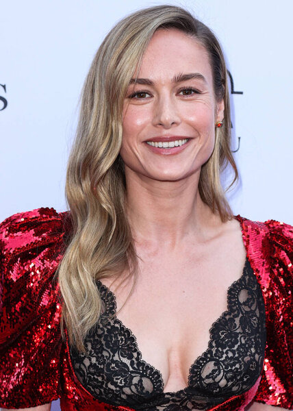 American actress Brie Larson wearing Rodarte arrives at The Daily Front Row's 7th Annual Fashion Los Angeles Awards held at the Crystal Garden at The Beverly Hills Hotel on April 23, 2023 in Beverly Hills, Los Angeles, California, United States.