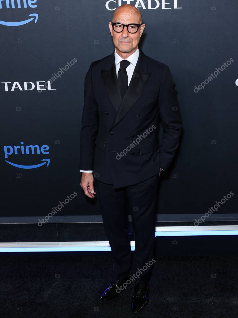El actor y cineasta estadounidense Stanley Tucci llega a Los Angeles Red Carpet And Fan