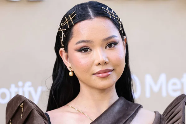 stock image Philippine-American media personality Bella Poarch arrives at Gold House's 2nd Annual Gold Gala 2023 held at The Music Center on May 6, 2023 in Los Angeles, California, United States.