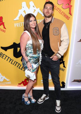 Chanel West Coast ve erkek arkadaşı Dom Fenison, 9 Mayıs 2023 'te Hollywood, Los Angeles, Kaliforniya, ABD' de Sunset Room Hollywood 'da düzenlenen PrettyLittleThing X Kappa Fırlatma Partisi' ne geldiler.. 