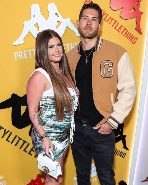 Chanel West Coast ve erkek arkadaşı Dom Fenison, 9 Mayıs 2023 'te Hollywood, Los Angeles, Kaliforniya, ABD' de Sunset Room Hollywood 'da düzenlenen PrettyLittleThing X Kappa Fırlatma Partisi' ne geldiler.. 