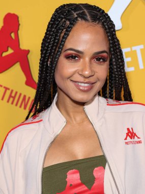 Amerikalı aktris, şarkıcı, söz yazarı ve restoran sahibi Christina Milian, 9 Mayıs 2023 'te Hollywood Sunset Room Hollywood' da düzenlenen PrettyLittleThing X Kappa Fırlatma Partisi 'ne geldi.. 