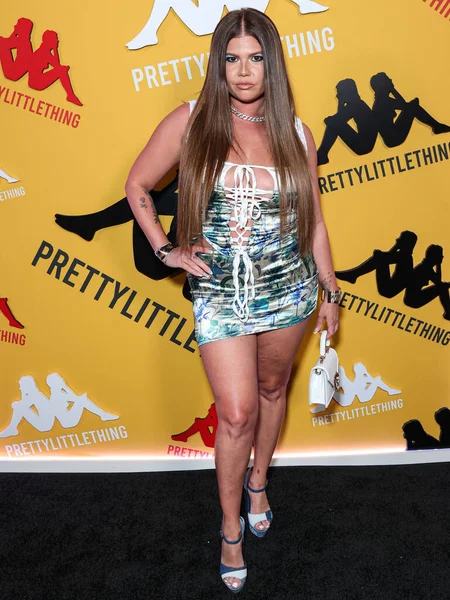 Amerikan televizyon kişiliği, rapçi ve şarkıcı Chanel West Coast, 9 Mayıs 2023 'te Hollywood Sunset Room Hollywood' da düzenlenen PrettyLittleThing X Kappa Fırlatma Partisi 'ne geldi.. 
