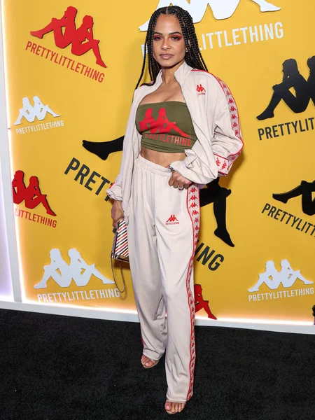 Amerikalı aktris, şarkıcı, söz yazarı ve restoran sahibi Christina Milian, 9 Mayıs 2023 'te Hollywood Sunset Room Hollywood' da düzenlenen PrettyLittleThing X Kappa Fırlatma Partisi 'ne geldi.. 
