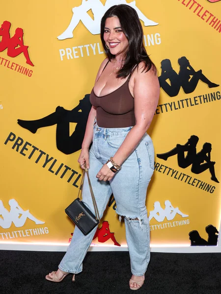 stock image American plus-size model Denise Bidot arrives at the PrettyLittleThing X Kappa Launch Party held at the Sunset Room Hollywood on May 9, 2023 in Hollywood, Los Angeles, California, United States. 
