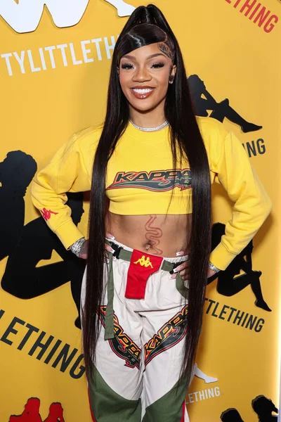 stock image American rapper GloRilla (Gloria Hallelujah Woods) arrives at the PrettyLittleThing X Kappa Launch Party held at the Sunset Room Hollywood on May 9, 2023 in Hollywood, Los Angeles, California, United States