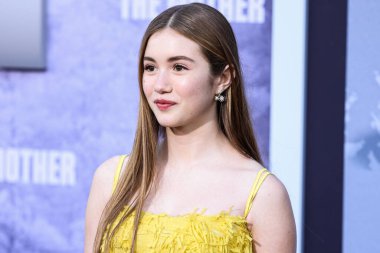 Actress Lucy Paez arrives at the Los Angeles Premiere Of Netflix's 'The Mother' held at the Regency Village Theater on May 10, 2023 in Westwood, Los Angeles, California, United States.  clipart