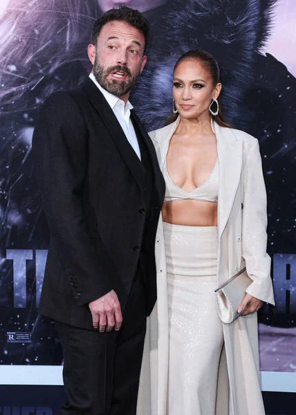 Ben Affleck Manželka Jennifer Lopezová Jennifer Lynn Lopez Afflecková Přijíždějí — Stock fotografie