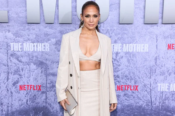 stock image American actress, singer and dancer Jennifer Lopez arrives at the Los Angeles Premiere Of Netflix's 'The Mother' held at the Regency Village Theater on May 10, 2023 in Westwood, Los Angeles, California, United States.