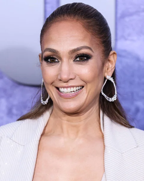 Actrice Chanteuse Danseuse Américaine Jennifer Lopez Arrive Première Mother Netflix — Photo