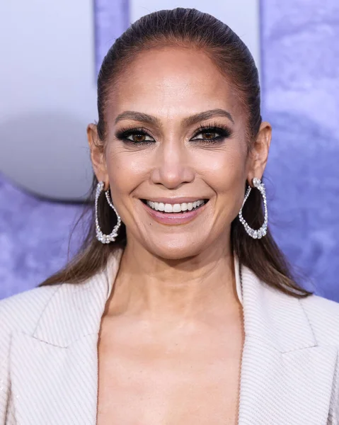 Actrice Chanteuse Danseuse Américaine Jennifer Lopez Arrive Première Mother Netflix — Photo