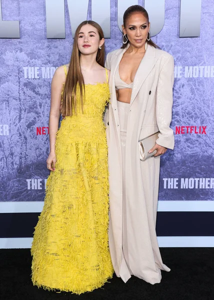 Lucy Paez Jennifer Lopez Arriveren Los Angeles Premiere Netflix Mother — Stockfoto