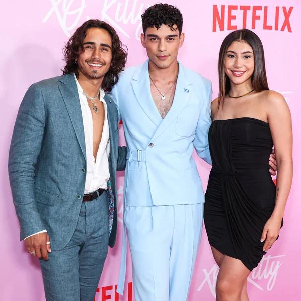 stock image Michael Cimino, Anthony Keyvan and Isabella Ferreira arrive at the Los Angeles Premiere Event Of Netflix's 'XO, Kitty' Season 1 held at the Netflix Tudum Theater on May 11, 2023 in Hollywood, Los Angeles, California, United States.